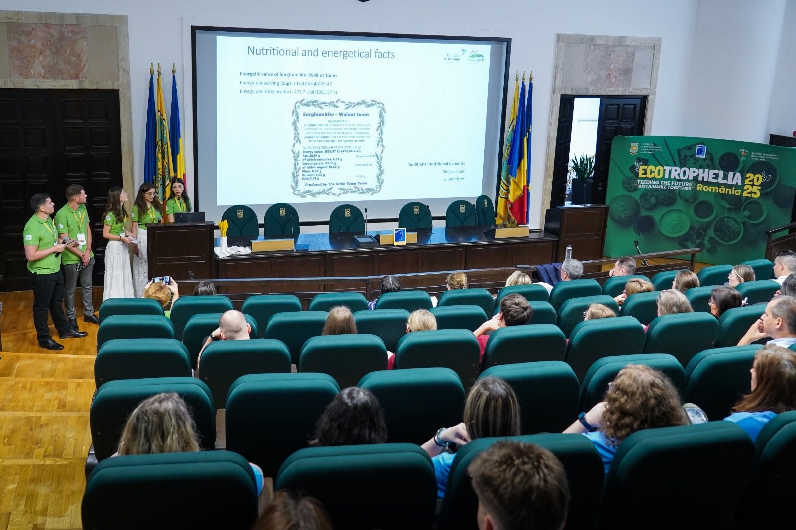 Prezentarea valorilor nutriționale ale produsului SorghumBite în aulă